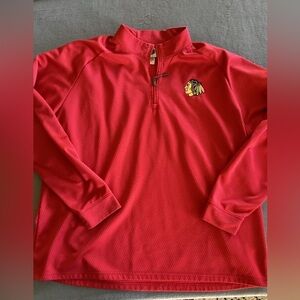 NHL Chicago Blackhawks 1/4 zip shirt-SZ 2XL
PIT TO PIT 24.5”
Length 30”